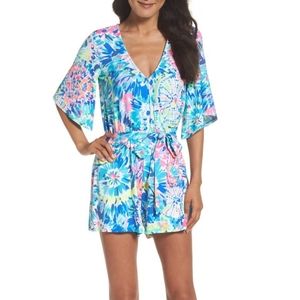 Lilly Pulitzer madilyn romper dive in sz small